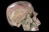Realistic, Carved Rhodonite Skull #116332-4